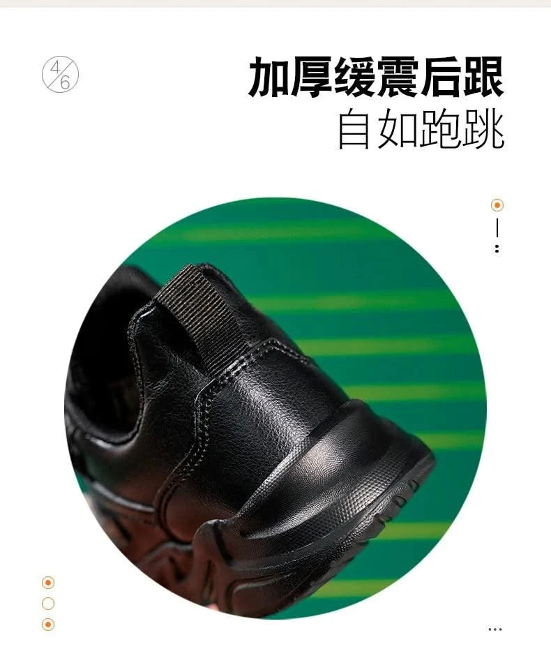 Childrens Sports Shoes for Kids Leather Black Boys Shoes Outdoor School Running Shoes Students Casual Sneakers