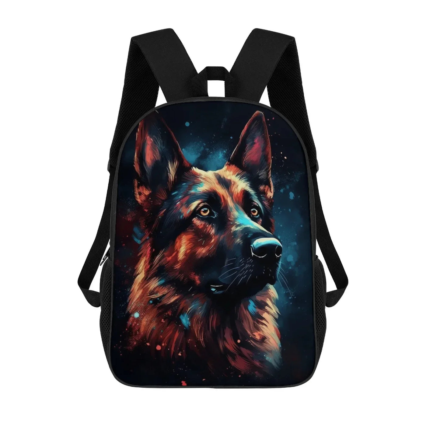 German Shepherd Galaxy art Backpack Printed School Backpacks For Teenagers Bags For Girls 17 Inch School Backpack Bag