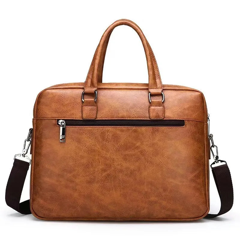 Men Genuine Leather Handbags Casual Leather Laptop Bags Male Business Travel Messenger Bags Men's Crossbody Shoulder Bag