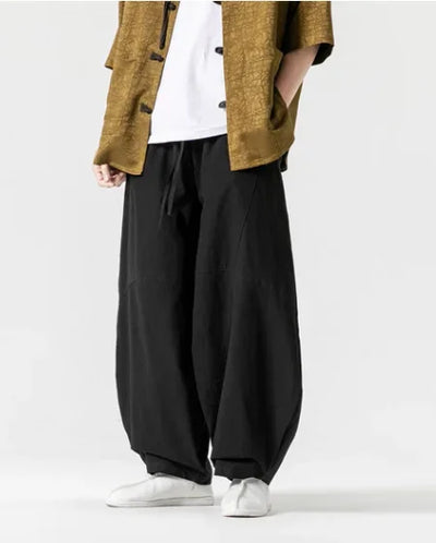 Men's Spring Loose Harem Pants Chinese Linen Oversize Sweatpants High Quality Casual Brand Male Harem Trousers
