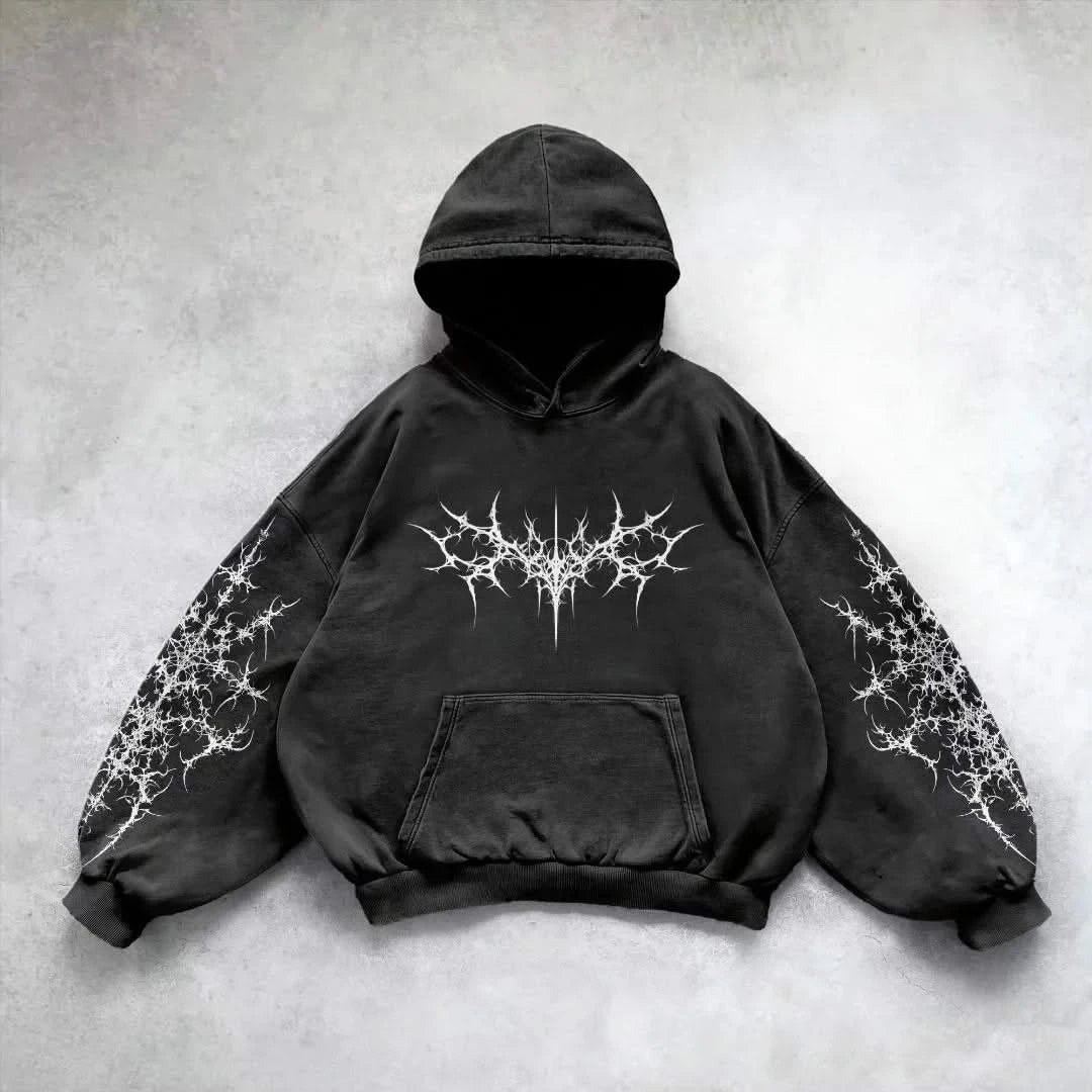 High Street Y2K Zipper Hoodie Graphic Print Rock Gothic Zip Up Hooded Sweatshirt Harajukus Streetwear Vintage Pullover hoodies