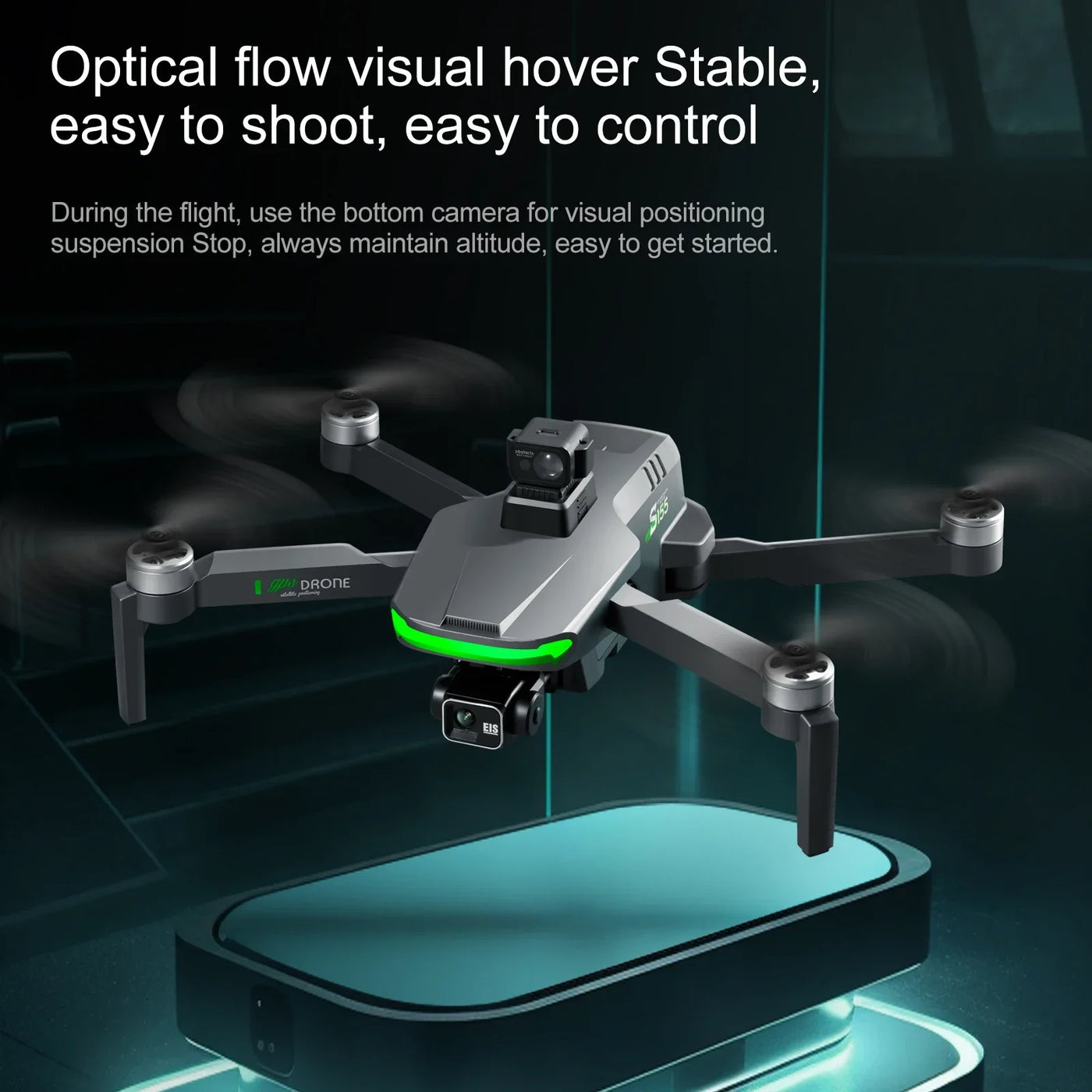 S155 GPS Drone Professional HD Camera 7.2-inch Touch Screen 3-Axis Gimbal EIS Relay Aircraft Laser Obstacle Avoidance Dron Toy
