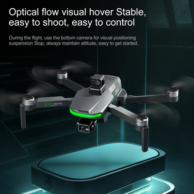 S155 GPS Drone Professional HD Camera 7.2-inch Touch Screen 3-Axis Gimbal EIS Relay Aircraft Laser Obstacle Avoidance Dron Toy