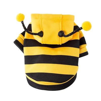 Funny Pet Cat Clothes Hooded Stripe Cat Hoodies for Cats Kitten, Easter Halloween Dress Up Party Outfit Bee Costumes for Cats
