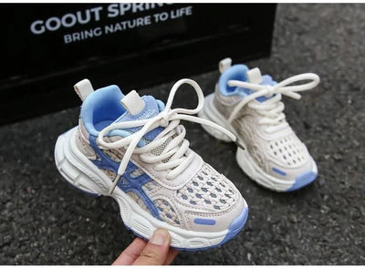Children's sports shoes for boys and girls, new style for summer 2025, single mesh upper for breathability