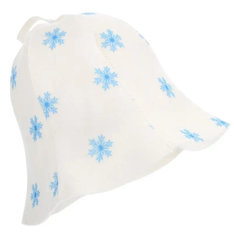 Sauna Hat Felt Bath Cap Reusable Shower Hat Breathable Bathroom Caps Sauna Room Household Bathing Hair Cover Gray White Six