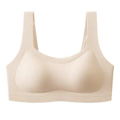 Comfortable Simple Wireless Bras Shockproof Full Cup Push Up Bras Beauty Back Anti-sagging Seamless Underwear Women