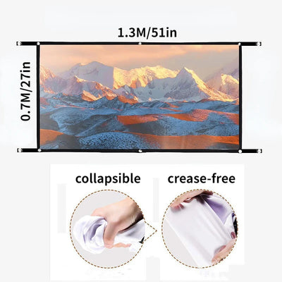 Hd 1080P Portable Smart Projector - Ideal for home theater and outdoor use, compatible with mobile phones perfect for parties