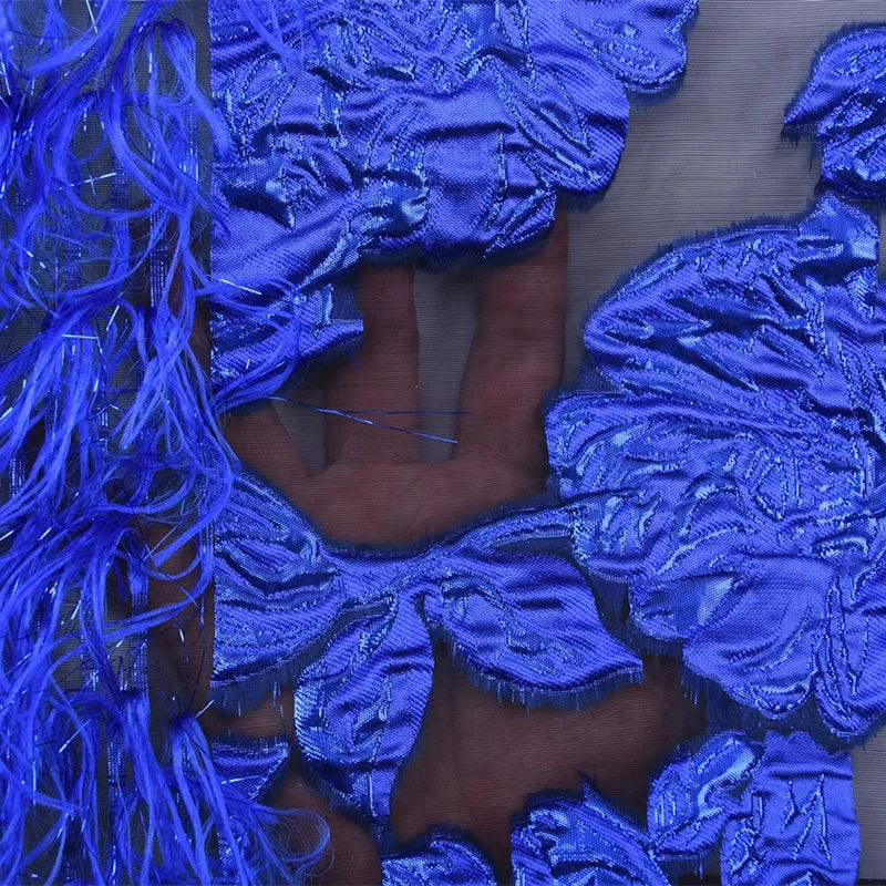 SJD African Demask Lace Fabric French Net Rmbroidery Brocade Lace 2024 Hot Sale Nigeria Jacquard Fabric For Women Luxury Dresses