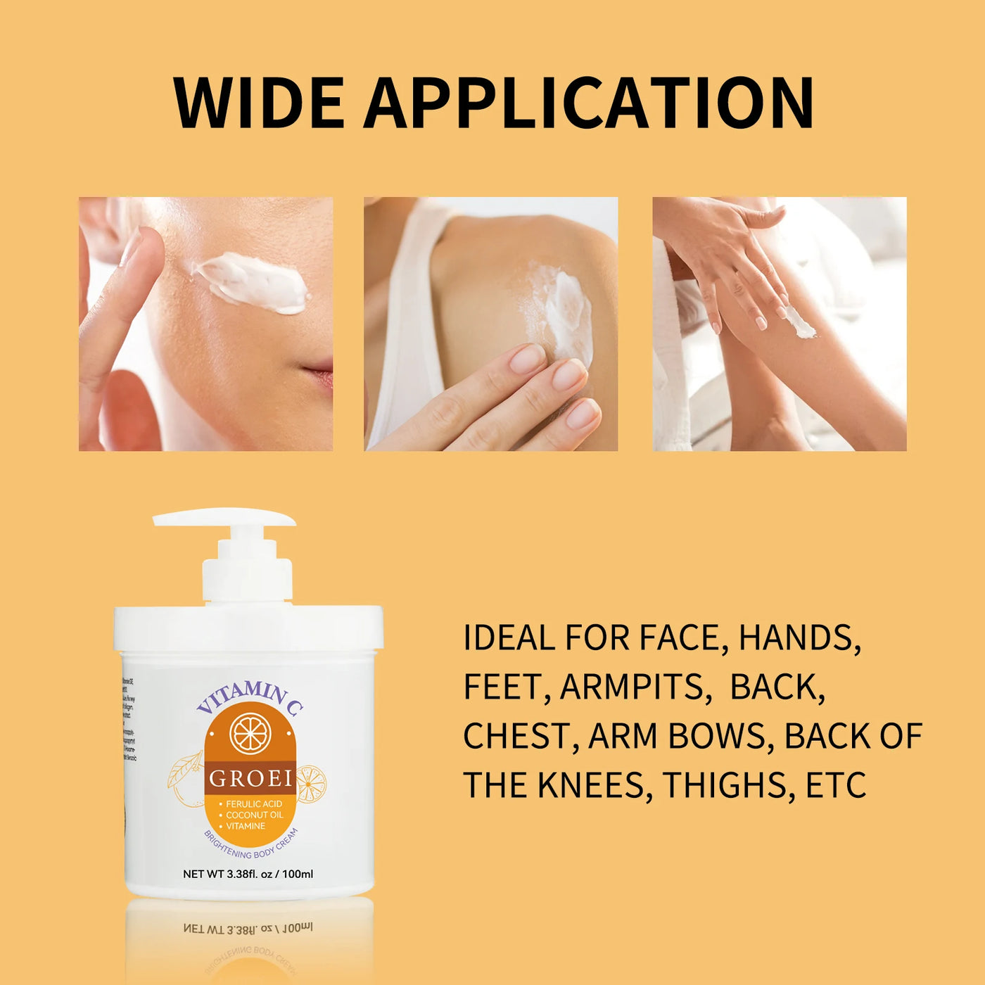 GROEI Brightening & Firming Orange Face Cream - 100ml for Radiant, Youthful Skin Moisturizing Cream