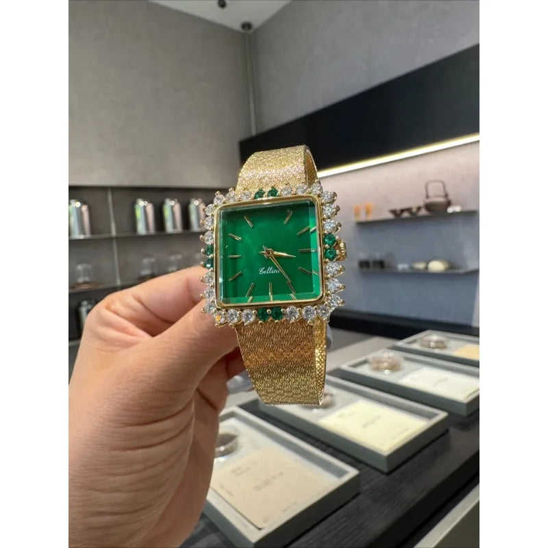 High-end boutique women's luxury diamond watch with imported mechanical movement