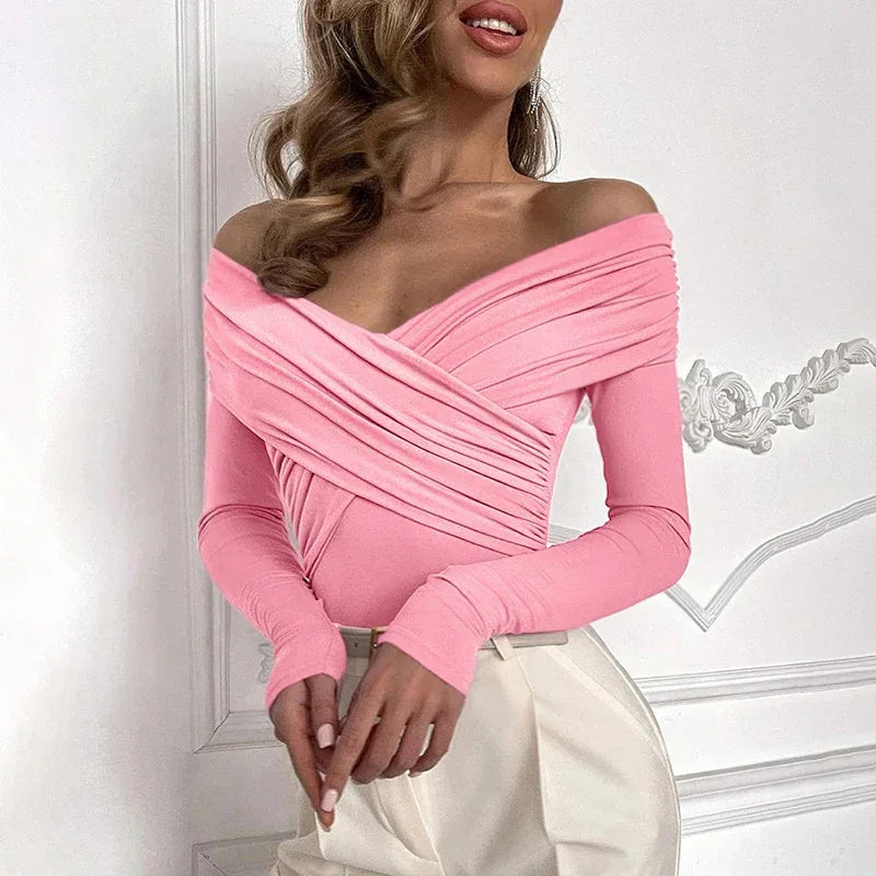 Women Spring Sexy Red Bodysuits Backless Solid Corset Slim Fashion Crossed Bodysuits Long Sleeves Casual Female Knitted Rompers