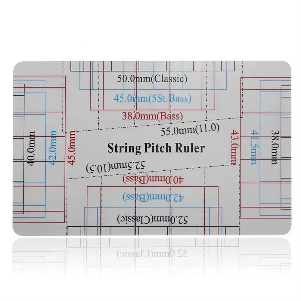 Guitar Strings String Pitch Ruler Luthier Tools Rulers Card Guitar Ruler Instruments Compact Action Gauge Ruler Ukulele Bass