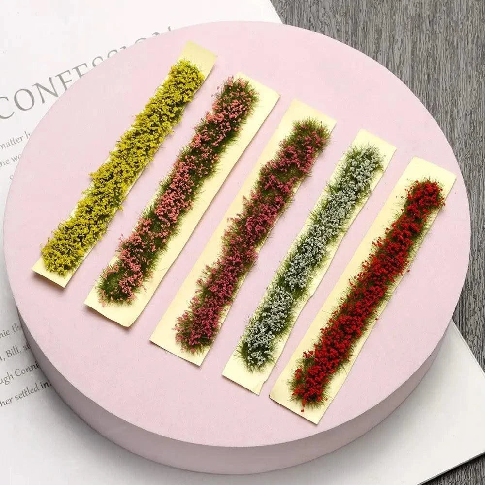 DIY Miniature Garden Decor Durable Static Scenery Model Layout Sand Table Flower Cluster Landscape Wargame Grass Tufts Building