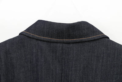 TRAFZA 2025 Spring Women Fashion Denim Blazer  Long Sleeves Tight Coat Female Vintage Streetwear Woman Jacket Top Trendy