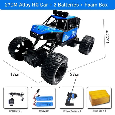 1:10 4WD RC Car With Led Lights Remote Control Cars Buggy Off Road 4x4 Radio Control Alloy Trucks Boys Toys for Chil