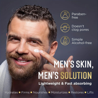 Mens Face Moisturizer Cream Anti-Aging Face & Neck Serum for Men Firming & Lifting