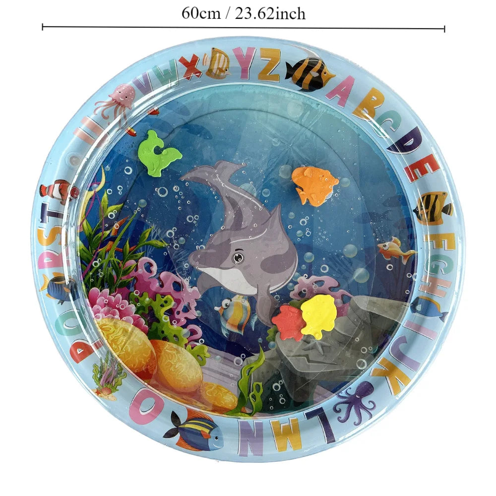 ROOXIN Baby Water Play Mat Inflatable Cushion PVC Infant Toddler Water Pad For Kids Outdoor Summer Playing Water Mat Water
