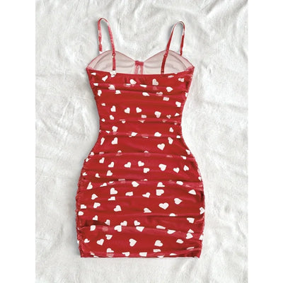French Floral Slip Dress for Women Spring Summer Fashion Sexy Temperament Backless Mini Dresses Vacation Style Sling Beach Skirt