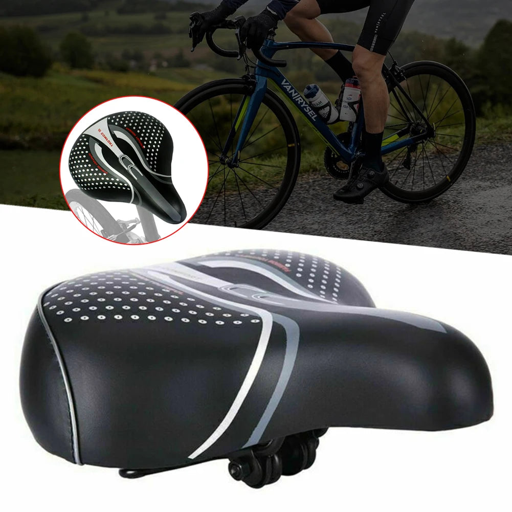 Extra Wide Bike Seat Saddles Comfort Electric Bike Suspension Shock Absorbing MTB Bike Seat Suspension Road Cycling Cushion Pad