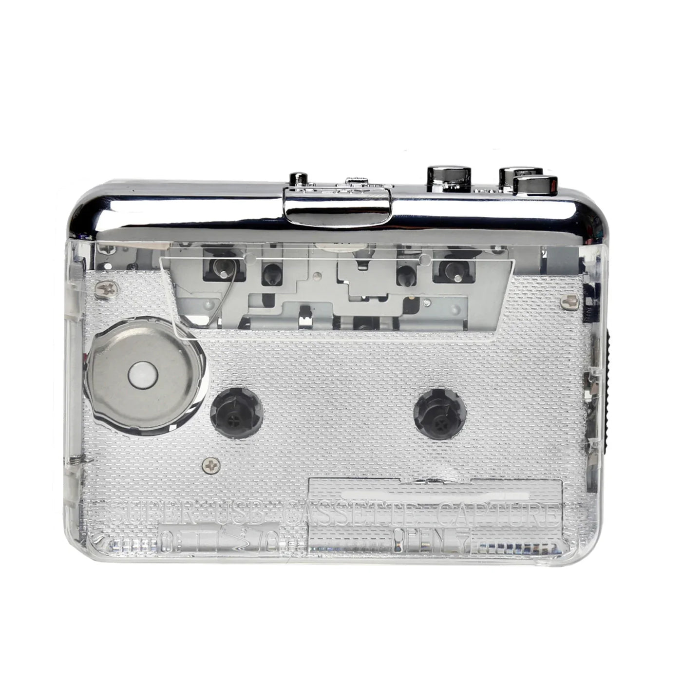 TON010 Cassette Player Portable Tape Recorder To Mp3 Full Transparent Shell USB Cassette Capture To MP3 Format Tape Music Player
