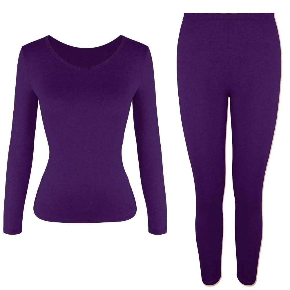 Thermal Underwear Women Autumn Winter Under Layer Clothes New Warm Pajamas Sets for Female 2 Pieces Long John Top Legging