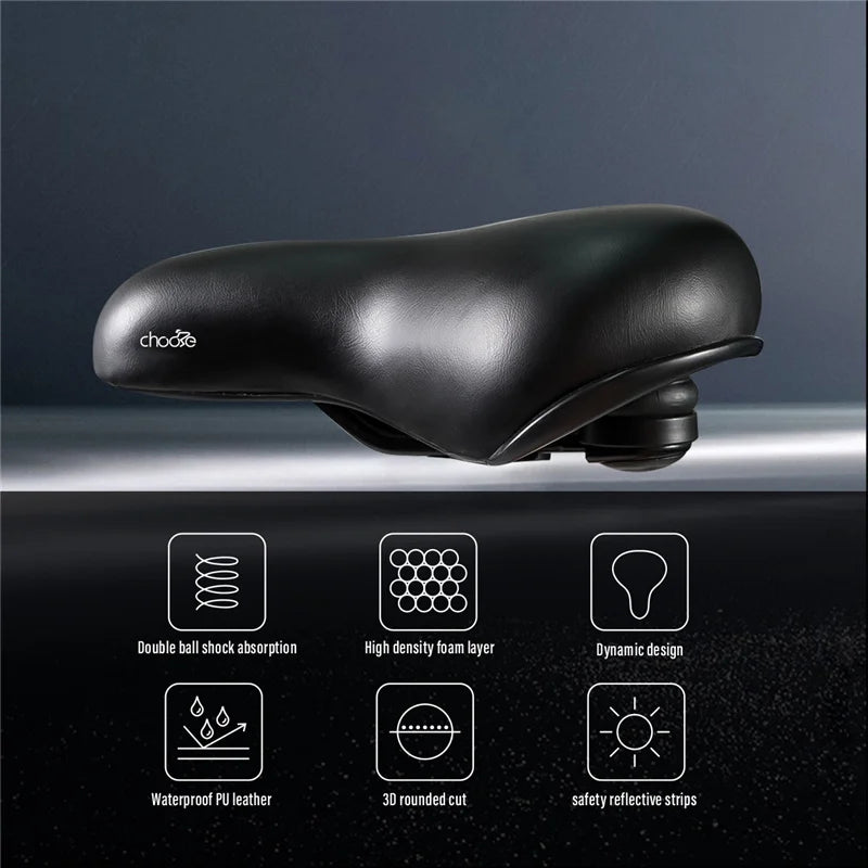 CNC Bicycle Accessories Part Bike Saddle Shock Absorbing Comfortable Big Butt Seat Men Women MTB Road Cycling Saddle