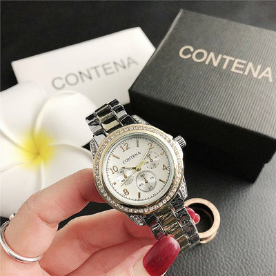 New High-end Stainless Steel Watches for Women Luxury Rhinestone Quartz Watch Elegant Ladies Watches Suitable For Daily Wear