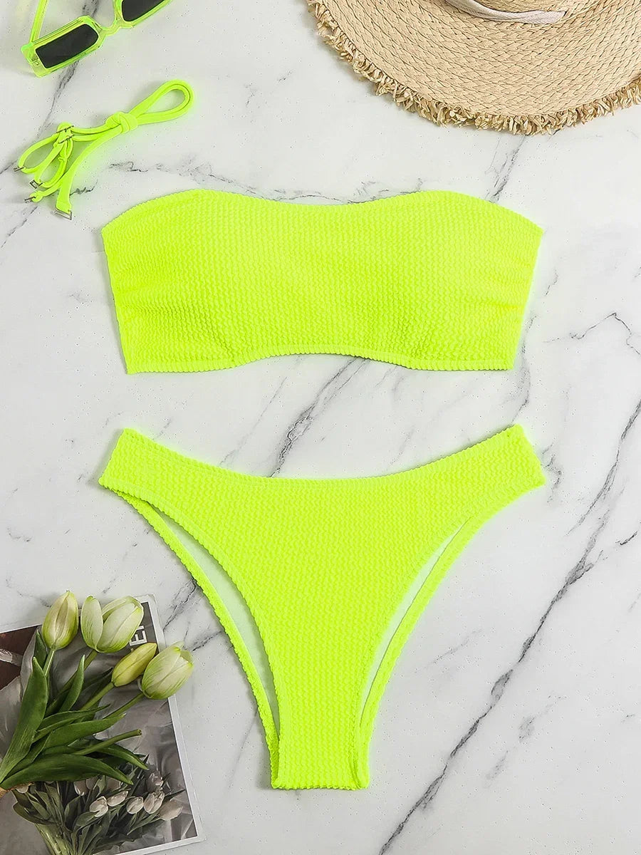 Sexy Women's Swimsuit 2025 Summer Bikini Two-piece Swimwear for Woman Beachwear Halter Bikinis Sets Swimming Beach Bathing Suits