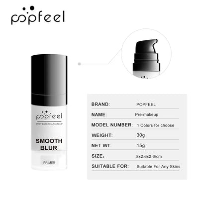 POPFEEL Silky Hydrating Color Brightening Primer - Long-Lasting Oil Control, Moisturizing Makeup Base for Flawless Application。