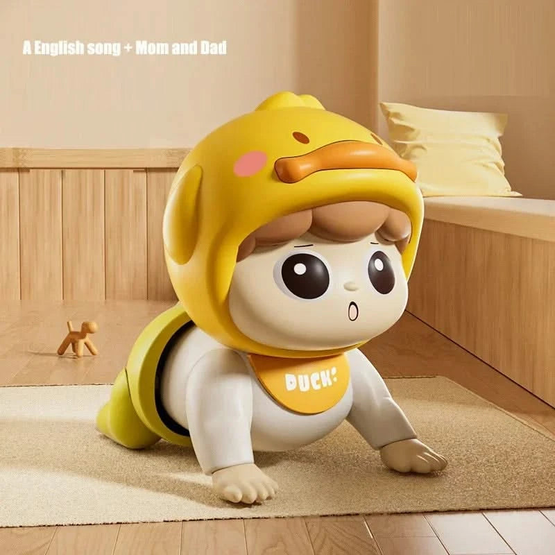Baby Crawling Toys with Sound Electric Baby Doll Toy for Toddler Learn To Climb Educational Toddler Moving Toy 0-6-12Months Gift