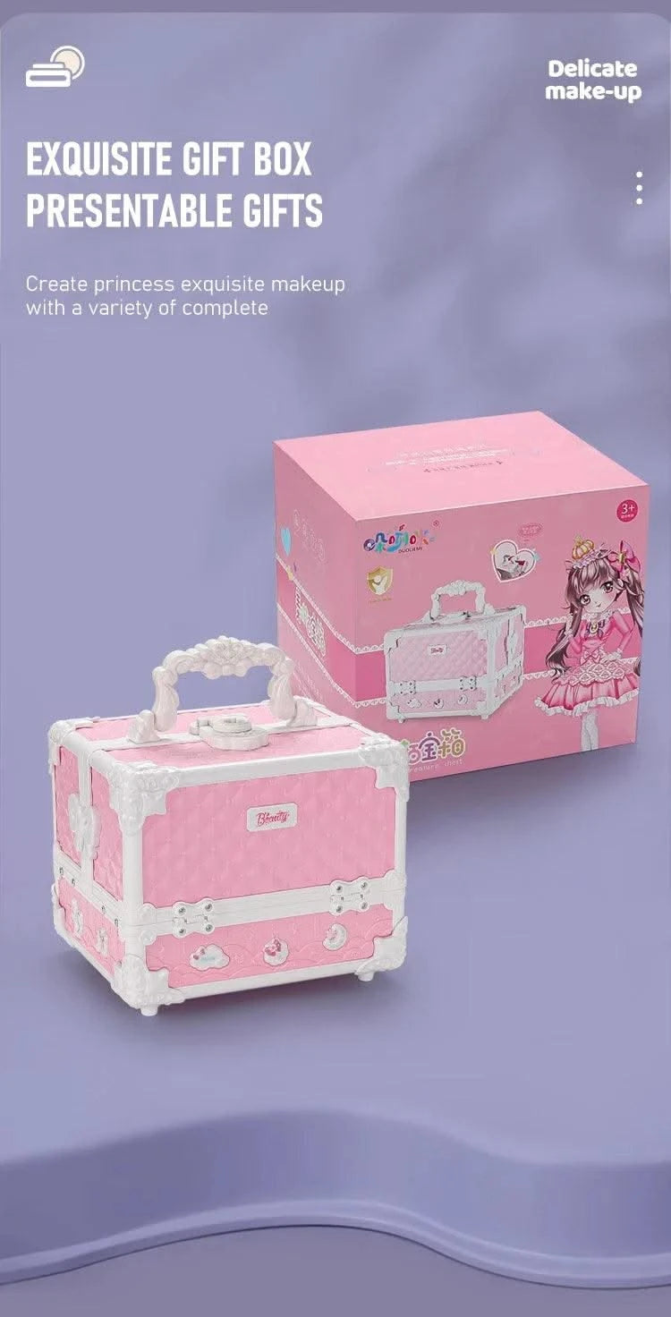 Kids Makeup Kit Little Girls 49 Pcs Washable Makeup Kit Real Girl Princess