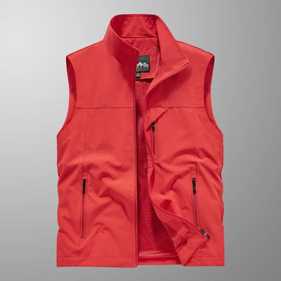 Summer Vest Men's Work Vest Large Size Golf Sleeveless Jacket Tactical windbreaker Hunting Camping Fishing waterproof Coat Parka