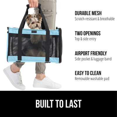 Travel Cat Carrier Bag Transparent Collapsible Pet Carriers Portable and Breathable Mesh Carrier Made from Lightweight Materials