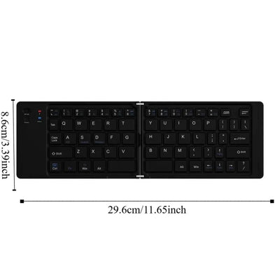 Mini Wireless Folding Keyboard Slim Design Lightweight Bluetooth Keyboard Universal Rechargeable Foldable Keyboard Notebook