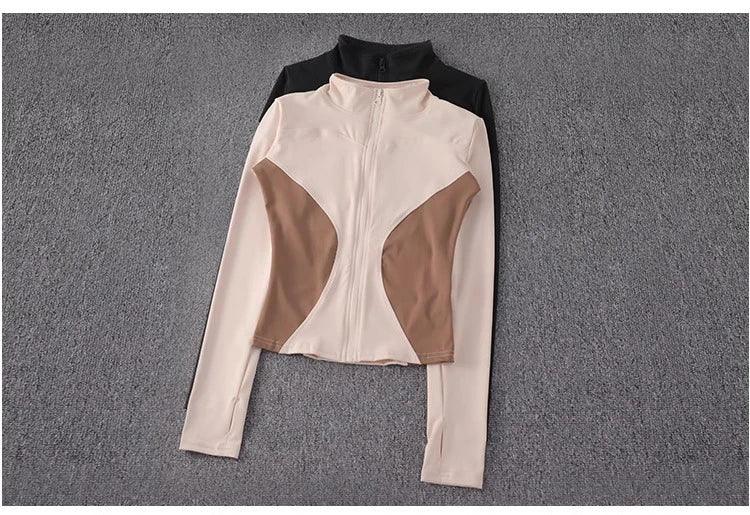 2024 long-sleeved sports sweater gym tops fitness sports jacket new women yoga jackets