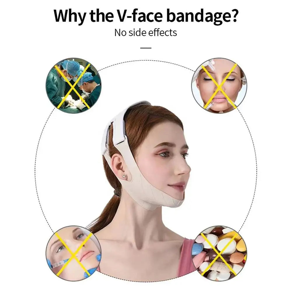 Face Mask Silicone V Lifting V Line Shape Face Lift UP Facial Slimming Bandage Mask Cheek Chin Neck Slimming Thin Belt