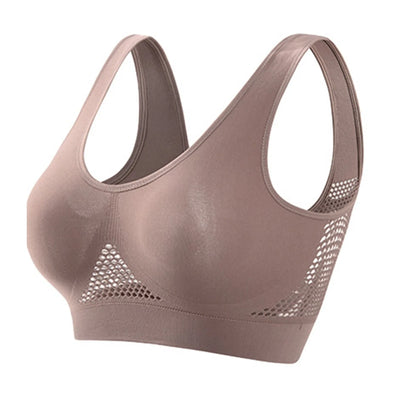 Breathable Sports Bra Top Fitness Women Brassiere Removable Padded Sport Bra Running Gym Seamless Push Up Bras