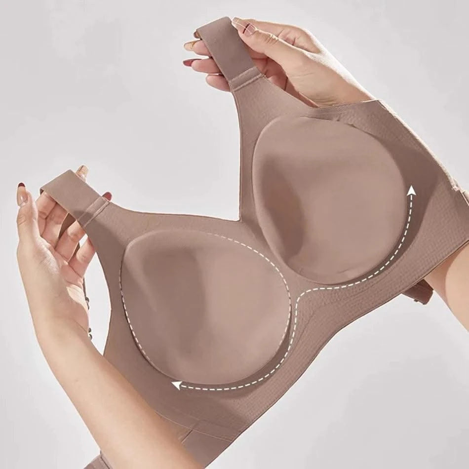 Maternity Bra Full Coverage Bralette for Large Bust Women Seamless Minimizer Bra with Wide Band Anti-Slip Adjustable Straps