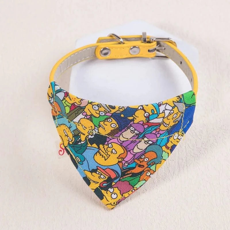 Pet  Collar Leather Scarf Adjustable