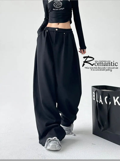 Wide Leg Pants Women's Autumn and Winter New Loose Sports Casual Pants