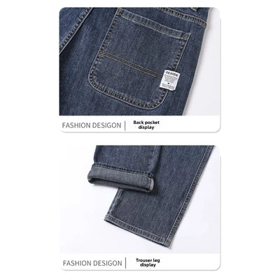 Men's Jeans American High Street Micro-flared Jeans Summer Slim Fashion Brand Pants Retro Washed Straight Pants 2025