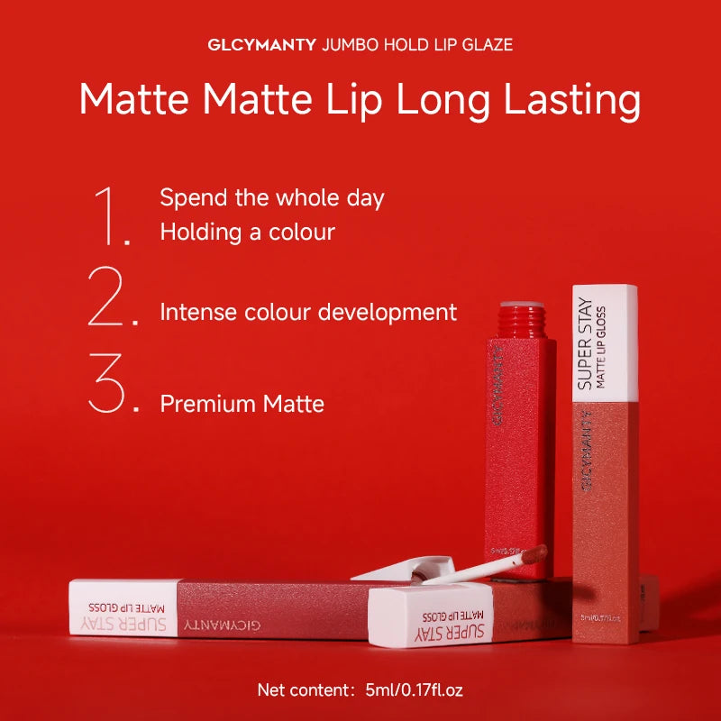 Matte Velour Liquid Lipstick Durable Waterproof Non Smudging Lip Color Women's Lip Glaze Lip Moisturizing Lipstick