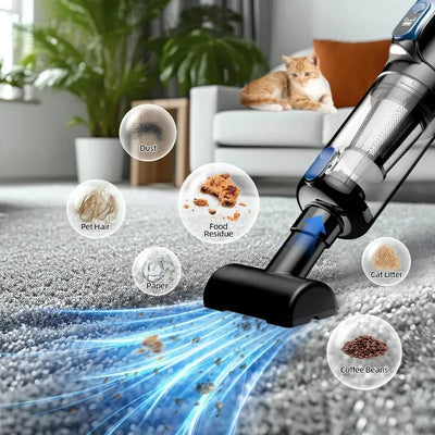 Car Vacuum Portable Cordless18000Pa 2 in 1 Vacuum CleanerAir Duster Handheld Vacuum Cordless Strong Suction Rechargeable