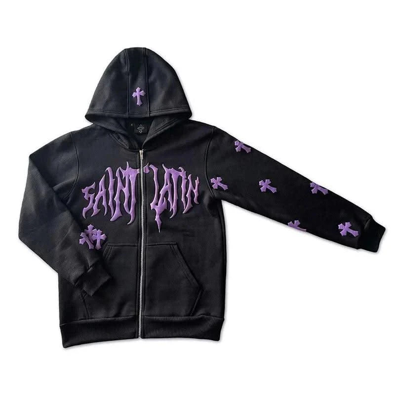 New in Hoodies & Sweatshirts Hooded Sweatshirt Harajuku Man Hoodie Men Men's Clothes Zip Up Hoodies Mens Clothing Goth Y2k Coat
