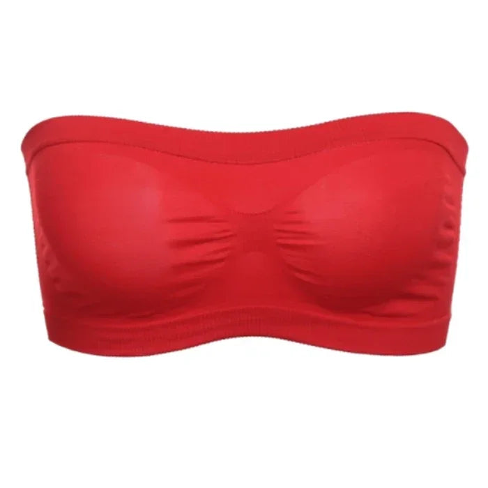 Women Breathable Mesh Tube Bra Seamless High Elastic Wrapped Sexy Invisible Strapless Chest Wraps Tube Tops Pregnant Mothers Bra