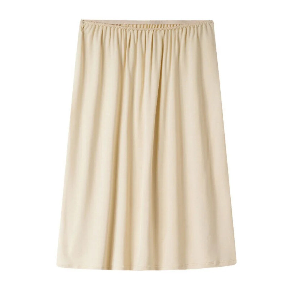 Fashion Women Under Dress Comfortable Summer Ladies Slip Skirt Lace Half Slips Lingerie Satin Skirt Petticoat