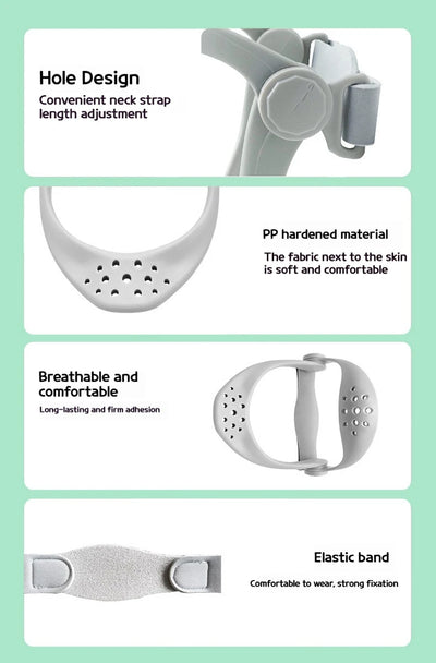 Neck brace, adjustable neck brace, neck traction device, anti sagging home correction fixing strap