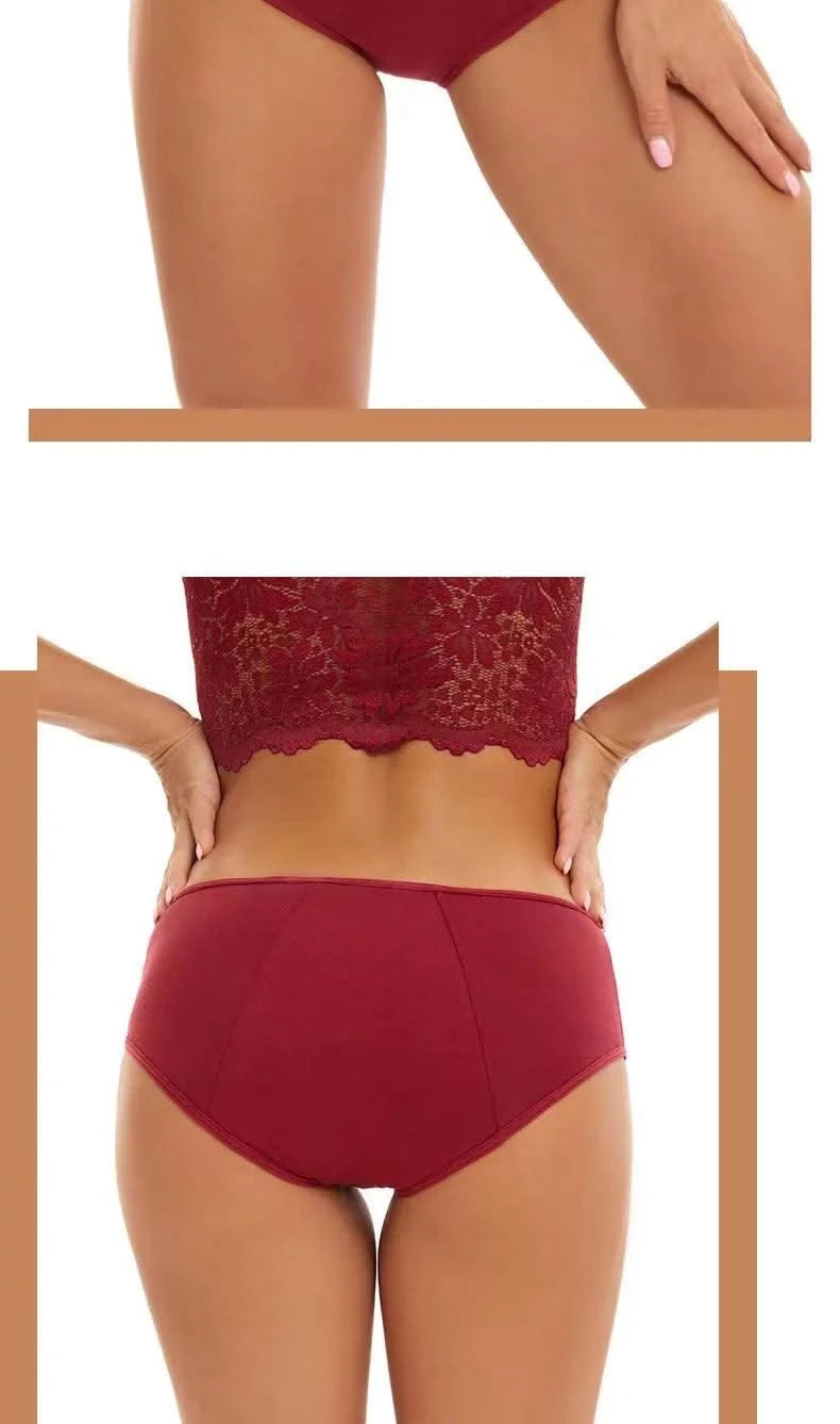 Women Menstrual Panties Leak Proof Briefs Black L XL XXL Cotton Lingerie Absorbency Comfortable Physiological Underwear