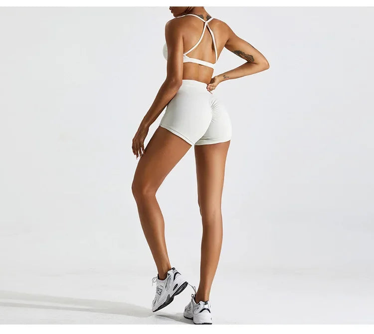 Sexy Scrunch Sports Bra Gym Top Women Running Back Cross Top Women Sportswear Yoga Underwear Fitness Workout Yoga ClothingWomen